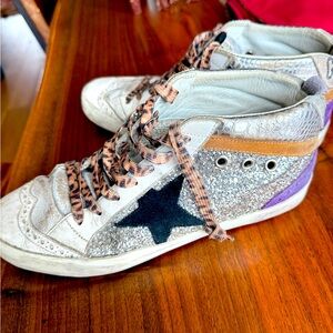 Golden Goose Women’s Mid Star Silver Sequin size 38